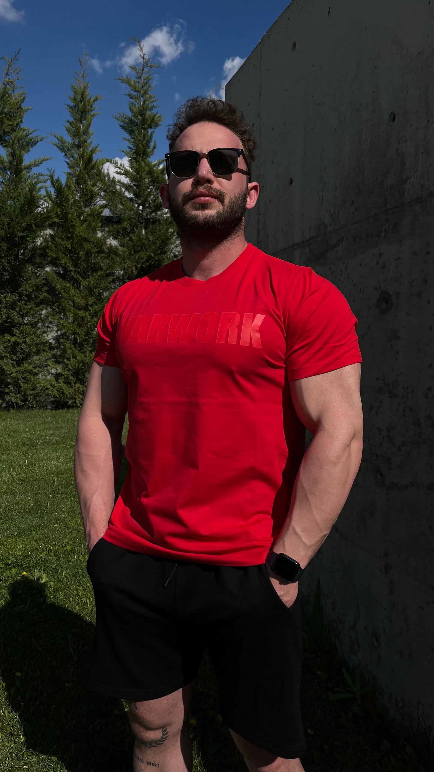 Kırmızı Pamuk T-shirt