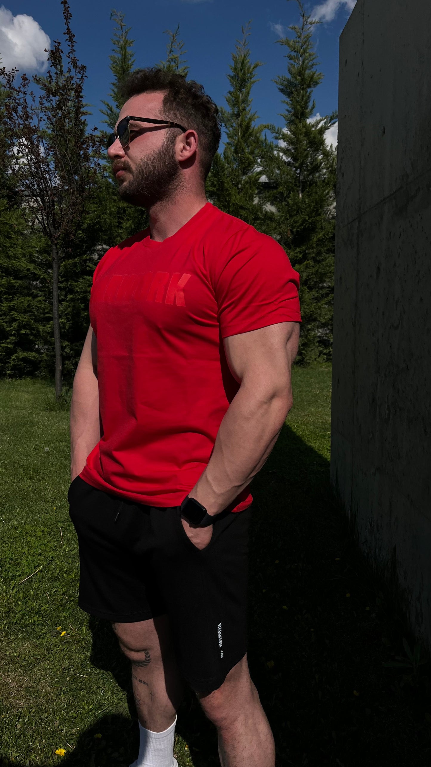 Kırmızı Pamuk T-shirt